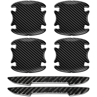 Car anti-collision strip door bowl sticker door handle anti-scratch protection carbon fiber texture sticker decorative supplies
