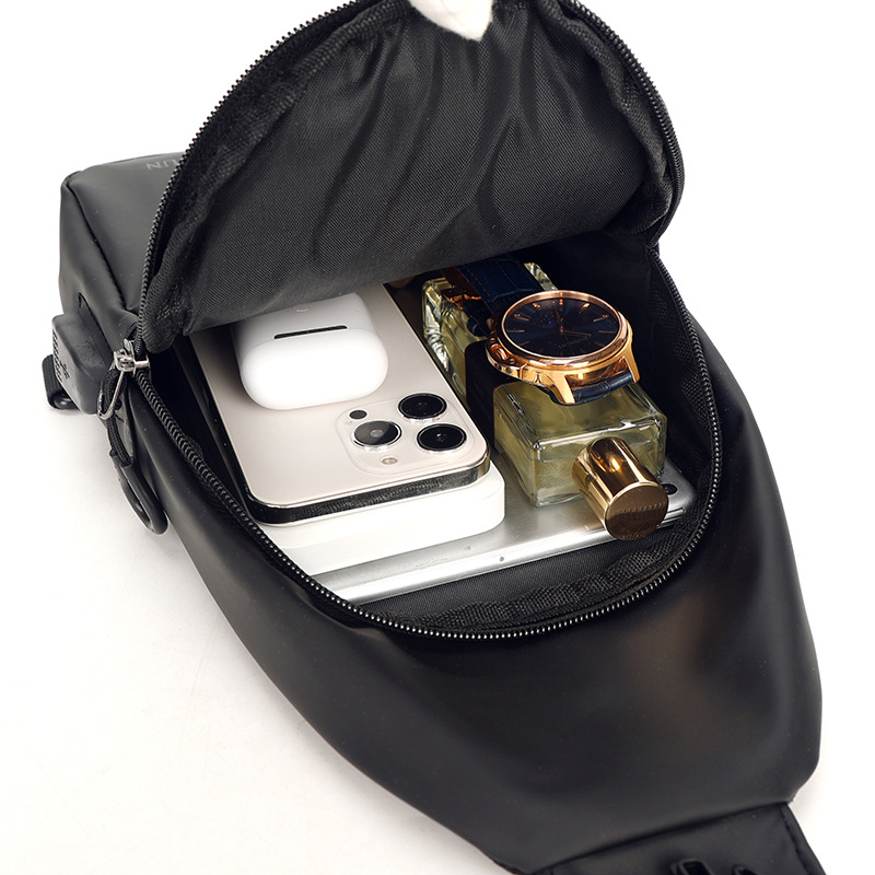 Men's New Outdoor Large Capacity Men's Chest Bag Fashion Simple Casual Trendy Shoulder Crossbody Bag 