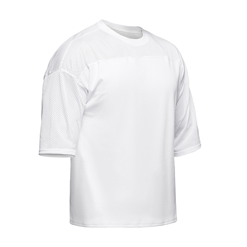 Cross-border Large Size Light Plate Men's Short-sleeved Mesh Cloth Breathable Comfortable T-shirt Sports Leisure GYM Training Hot New Style
