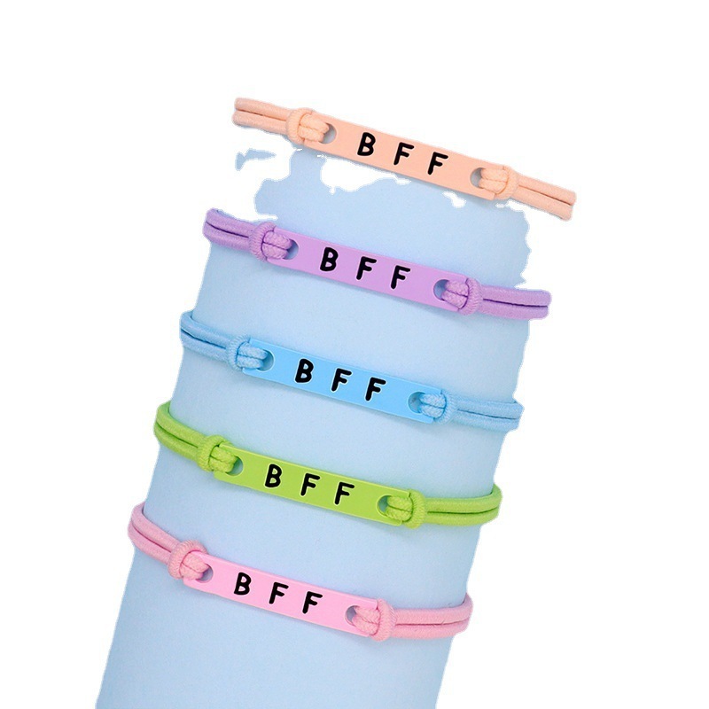 かわいい子供の Bff 弾性糸ブレスレット Ins スタイルキッズハンドジュエリー弾性糸ブレスレット工場|undefined