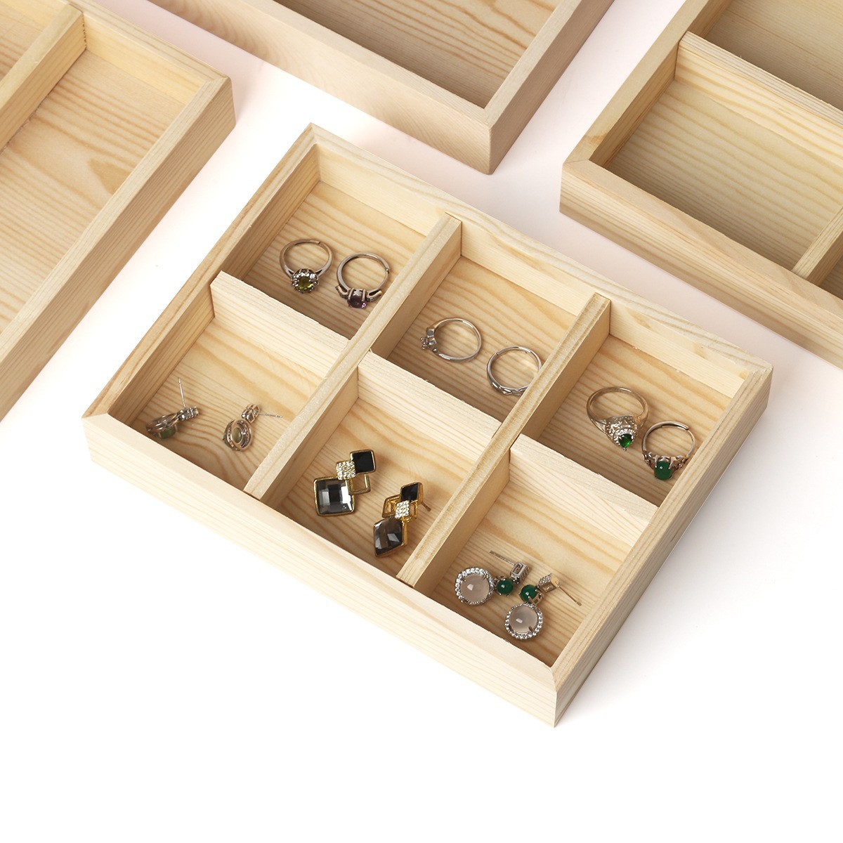 Pine Jewelry Display Plate Jewelry Tray Pendant Necklace Tray Jewelry Watch Tray Display Bracelet Tray Storage Packaging