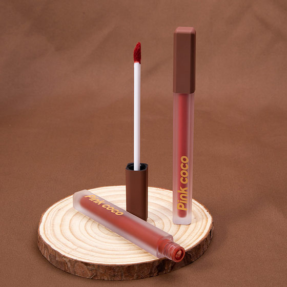 Pink coco light satin powder mist lip glaze light silky lock color lip mud romantic escape busy girl heart cheap lipstick
