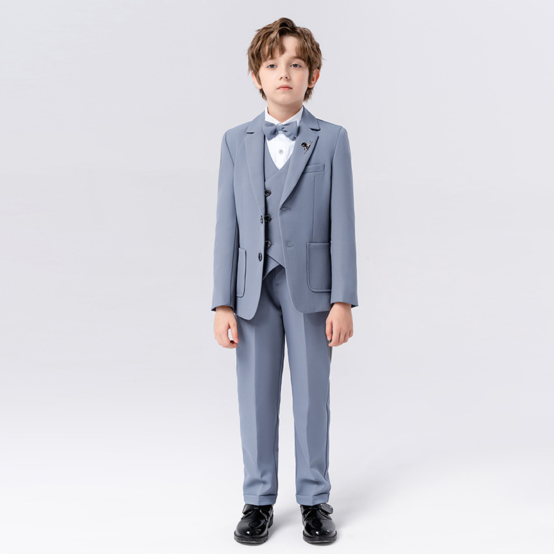 Children's dress handsome boy's British gentleman style suit suit children's small suit piano host performance costume