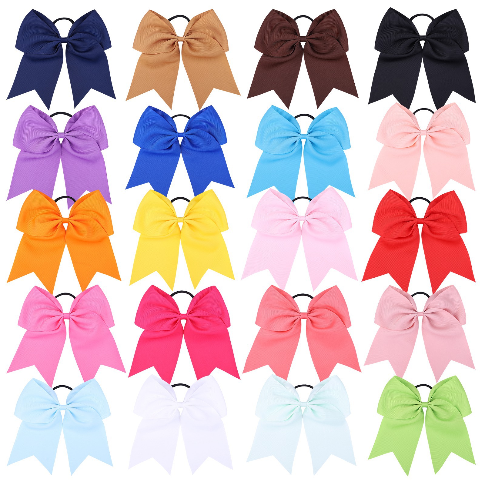 Cross Border AliExpress Children's Headwear Girl Dance 8 Inch Dovetail Hair Ring European and American Bow Rubber Band 598