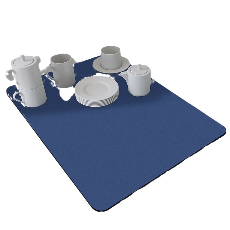 Cross-border Nordic simple style home restaurant kitchen solid color soft diatom mud draining mat anti-scald insulation bar coaster