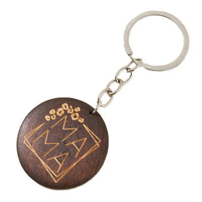 Foreign trade explosions lettering wooden round car key chain pendant Mother's Day gift MAMA key chain pendant