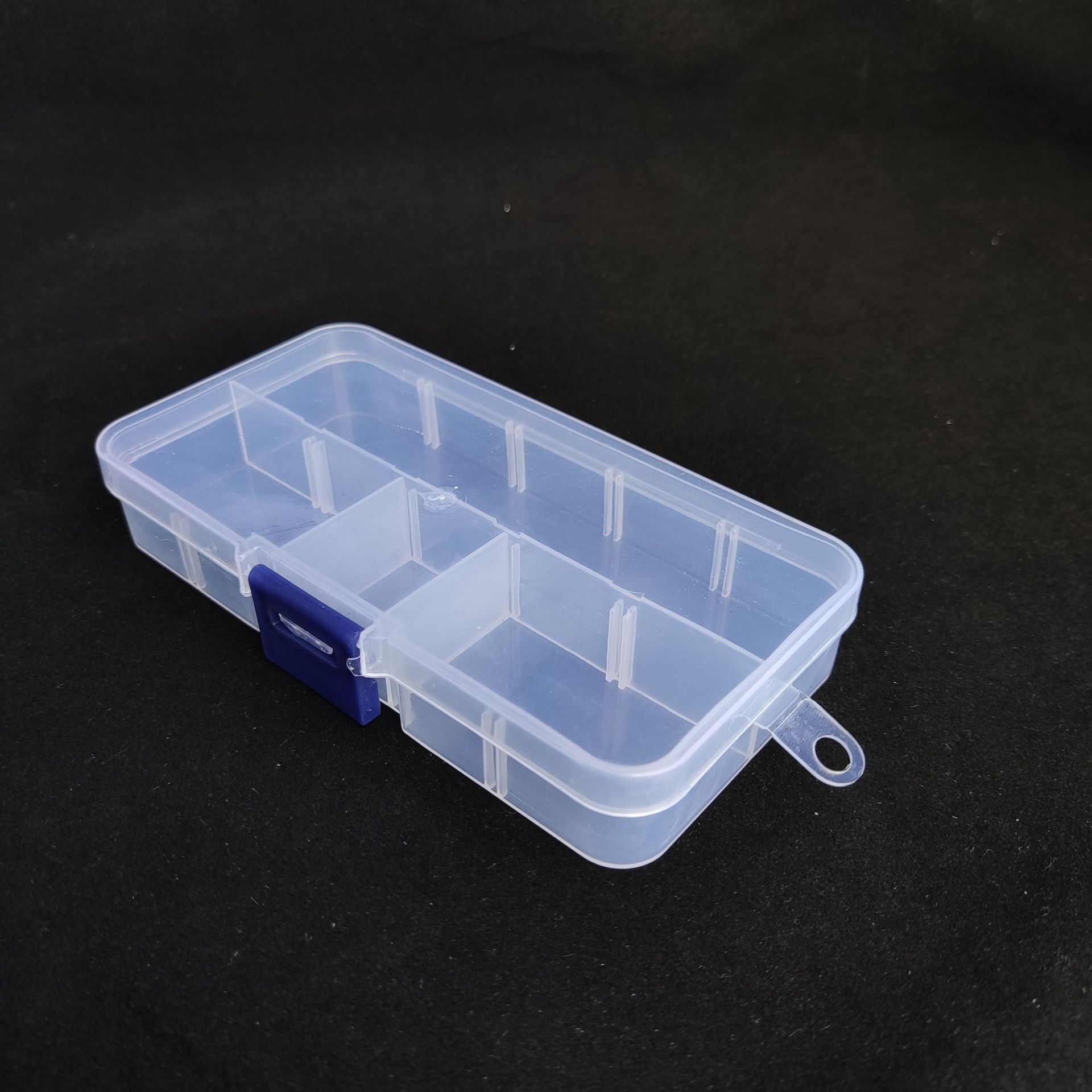 Small 10-compartment empty box transparent plastic storage box rectangular empty box fishing gear accessories hardware tools jewelry