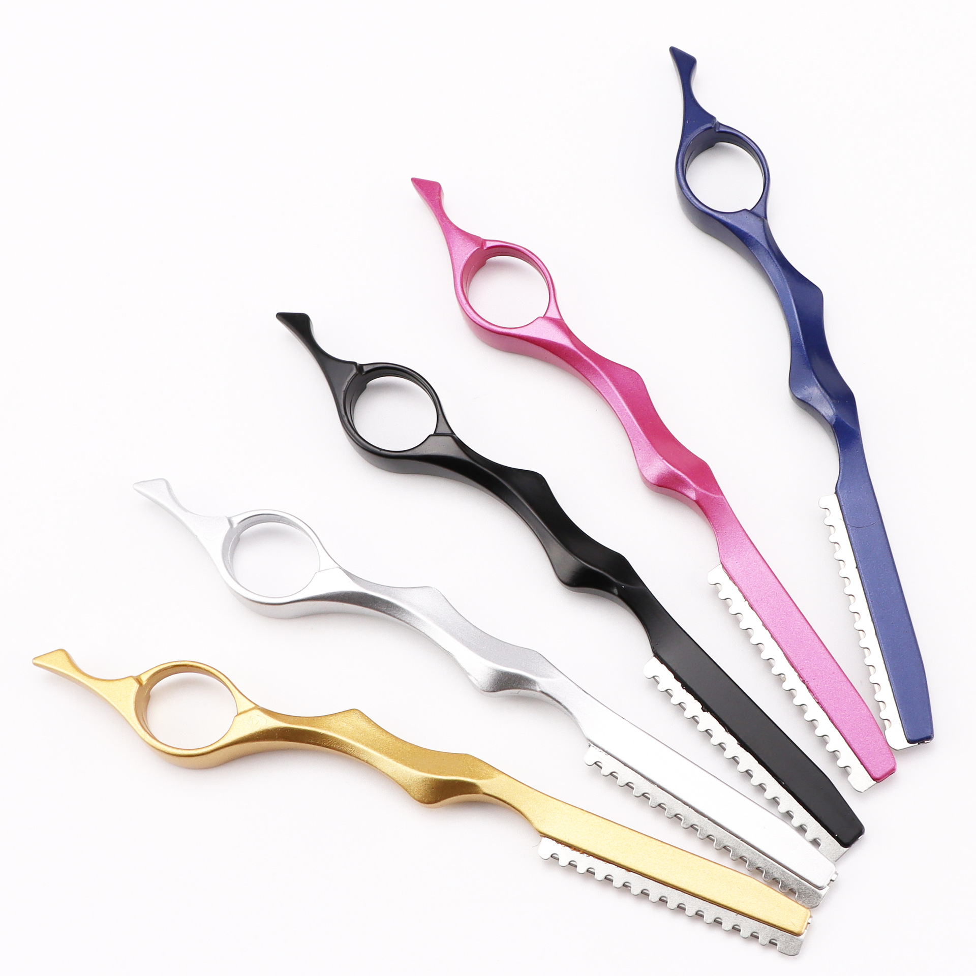 Aviation aluminum material color paint hairdressing thin knife hairdressing knife multi-color optional black gold Blue