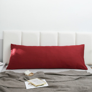 Cross-border home textile Amazon AliExpress wish foreign trade solid color long pillowcase envelope 40 cotton pillowcase