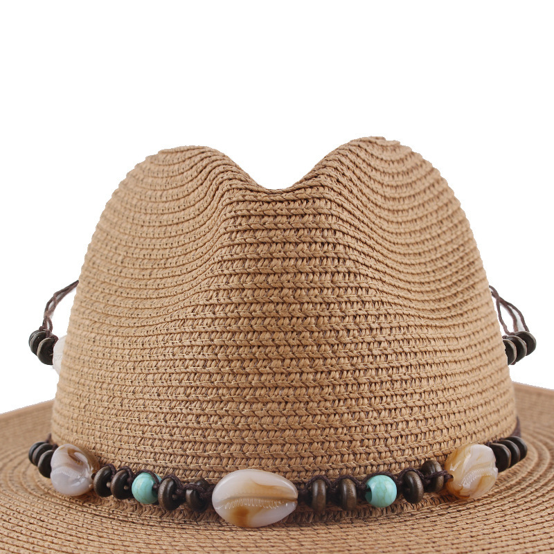 Creative handmade diy hat accessories wholesale rice beads shell rope decoration summer straw hat belt small accessories