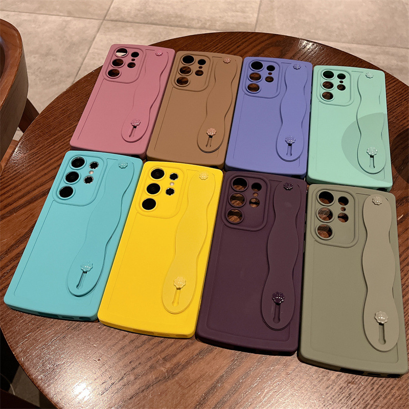 適用於三星S24腕帶支架手機殼S23pro軟s21外貿s22ultra新款note20