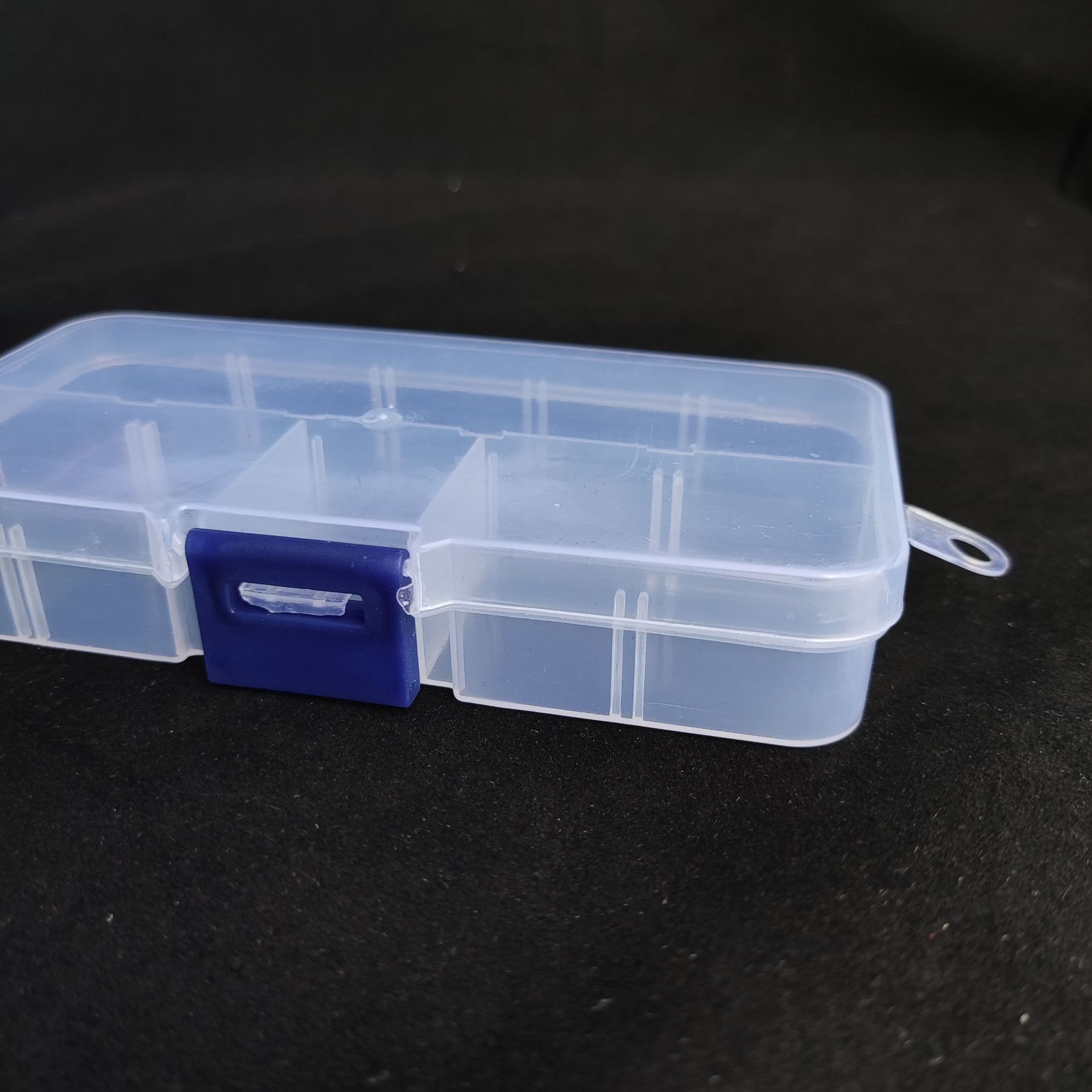 Small 10-compartment empty box transparent plastic storage box rectangular empty box fishing gear accessories hardware tools jewelry