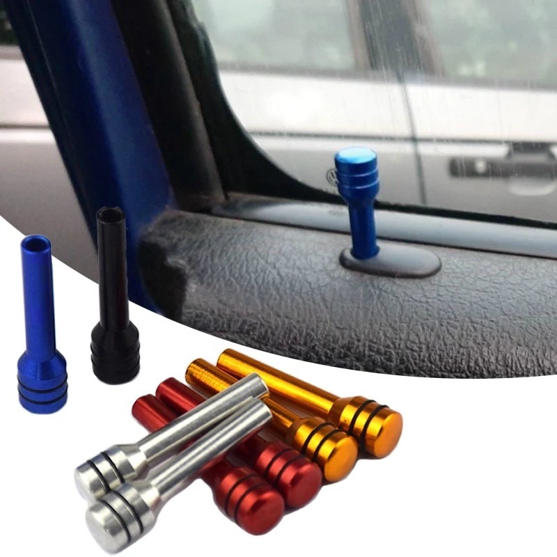 Car modification universal aluminum alloy car door lift Bolt door buckle door lock lock state button