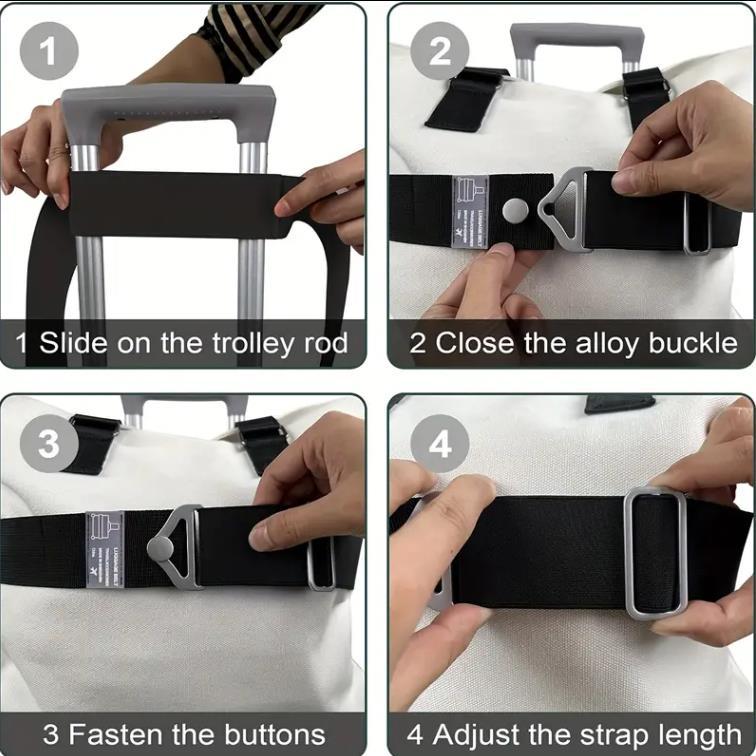 Alloy Buckle Elastic Strap Luggage Strap Luggage Checking Strap Trolley Case Strap Strap Strap Elastic Packing