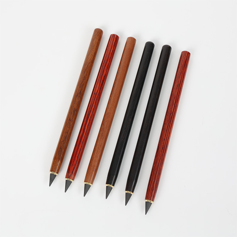 Sandalwood Eternal Pencil Black Technology Can't Write Endless Pencil Eternal Erasable Student Cutting-Free Writing logo Factory