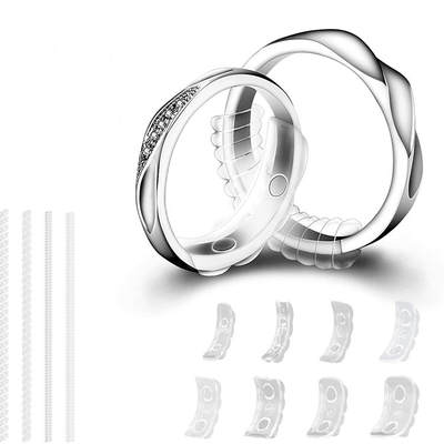 Ring Size Adjuster Jewelry Size Adjusting Telephone Line Adjusting Ring Spiral Silicone Polishing Cloth Wipe Silver Cloth