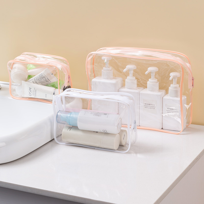 Outdoor Thickened PVC Cosmetic Bag Transparent Toiletry Bag Travel Storage Bag Portable Waterproof and Dustproof Storage Toiletry Bag