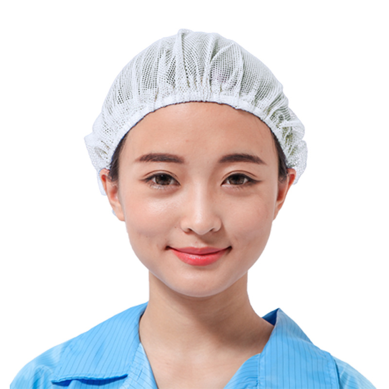 Food factory mesh cap head cover workshop electronic factory work anti-static dust-free breathable mesh sanitary men and women Summer