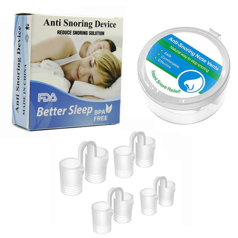 4 Pack nose clip mini silicone anti-snoring device anti-snoring nose clip anti-snoring snoring
