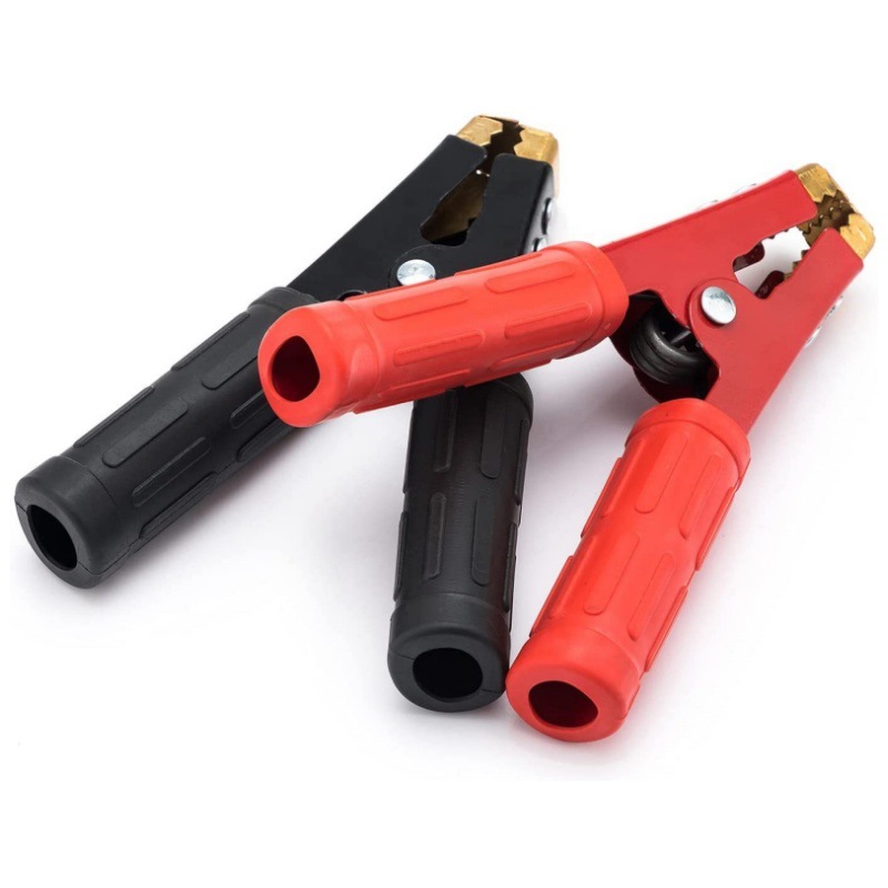 Car pure copper crocodile clip wiring black red spray paint clip 1000A battery clip heavy jumper cable lifting clip