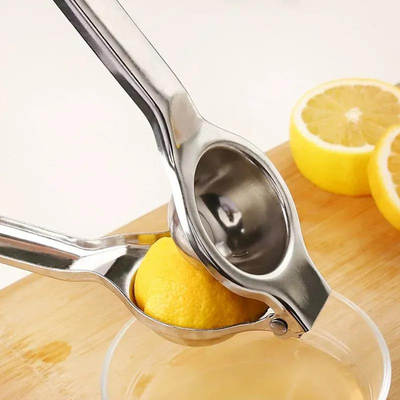 Stainless Steel Hand Press Juicer Restaurant Milk Tea Shop Kitchen Household Lemon Clip Orange Fruit Juice Squeezing Gadget