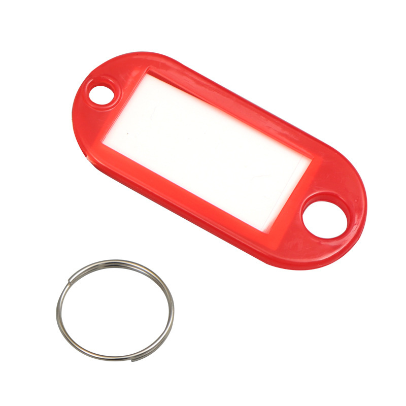 Color plastic PP key tag key chain tag luggage tag tag Category card candy color mark