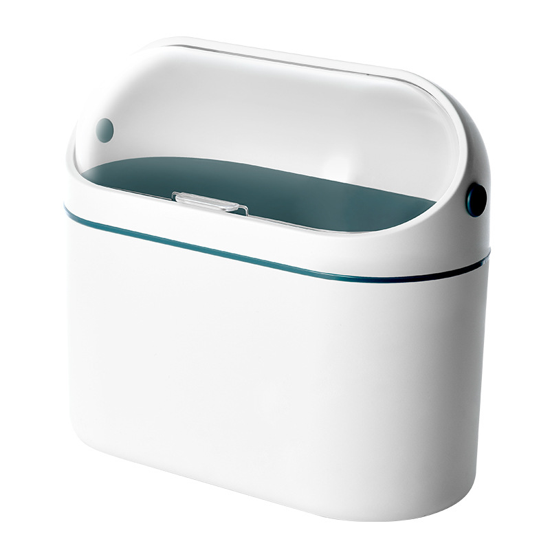 Desktop Trash Can Cute Household Super Mini Coffee Table with Lid Small Barrel Bed Top Bedside Trash Bedside Desktop Small Paper Basket