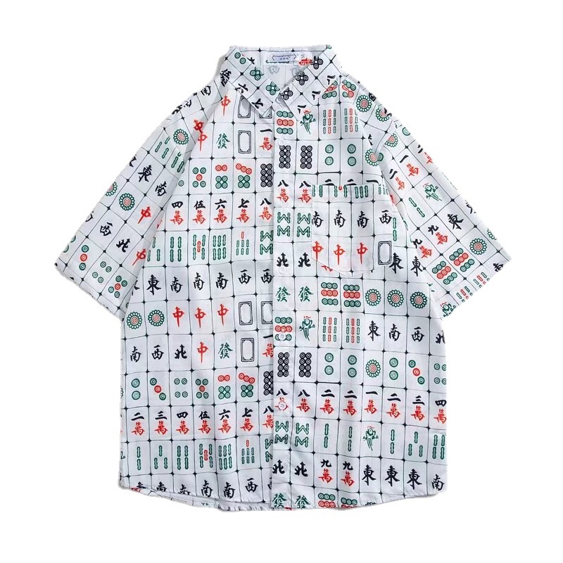 Wind Joker Win Money Pattern Jacket Battle Clothes Shirt Transshipment Battle Robe Clothes Elements Playing Mahjong Mahjong for Men and Women China
