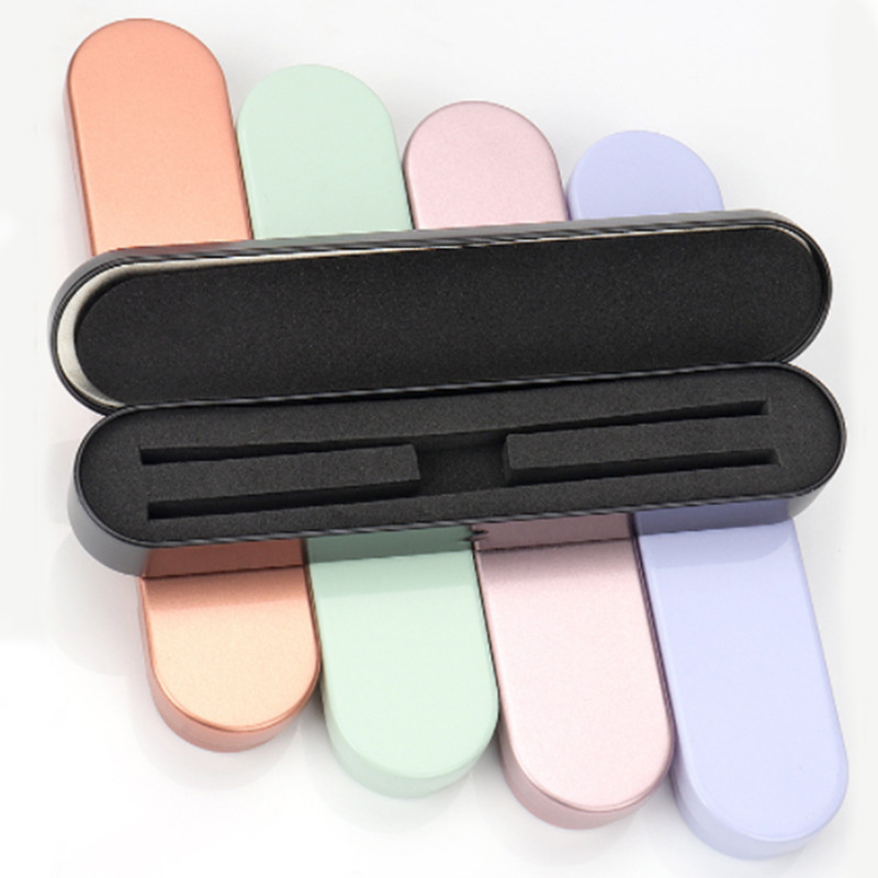 New Beauty Eyelash Double Slot Tweezers Storage Box Planting Eyelash Tool Protection Box Portable Tinplate Tweezers Box