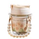 Pearl Cup Straw Leather Cover Pearl Chain