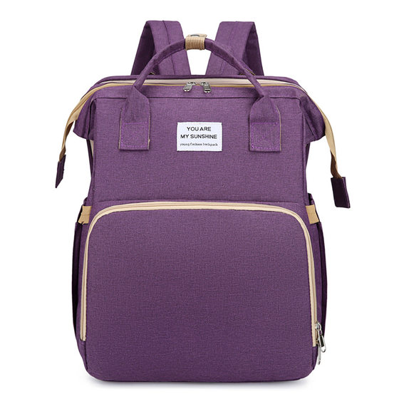 Cross-border Portable Folding Baby Bed Mummy Bag Multi-functional Large Capacity Backshoulder Maternal and Baby Bag Portable Mother Bag Bed Bag