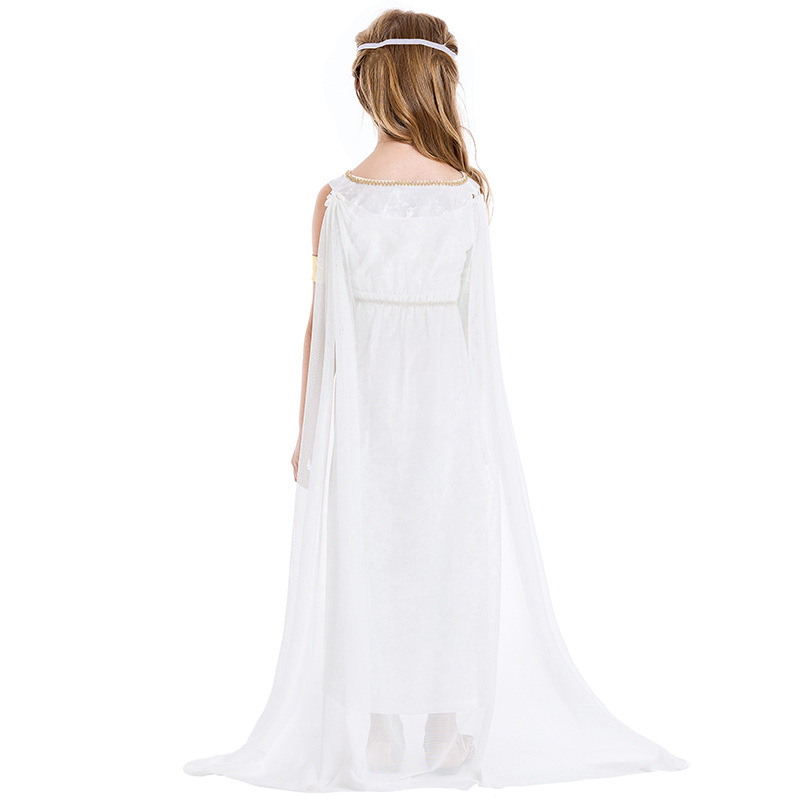 Halloween costume export foreign trade style Greek myth Goddess of Liberty Girl White Court shawl dress