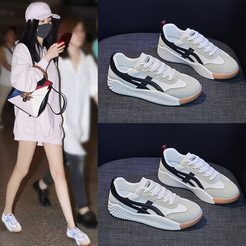 Ins Korean Style White Shoes Women's 2024 Spring New All-match Student Board Shoes Elevated Platform Shoes Casual Shoes CQ-36