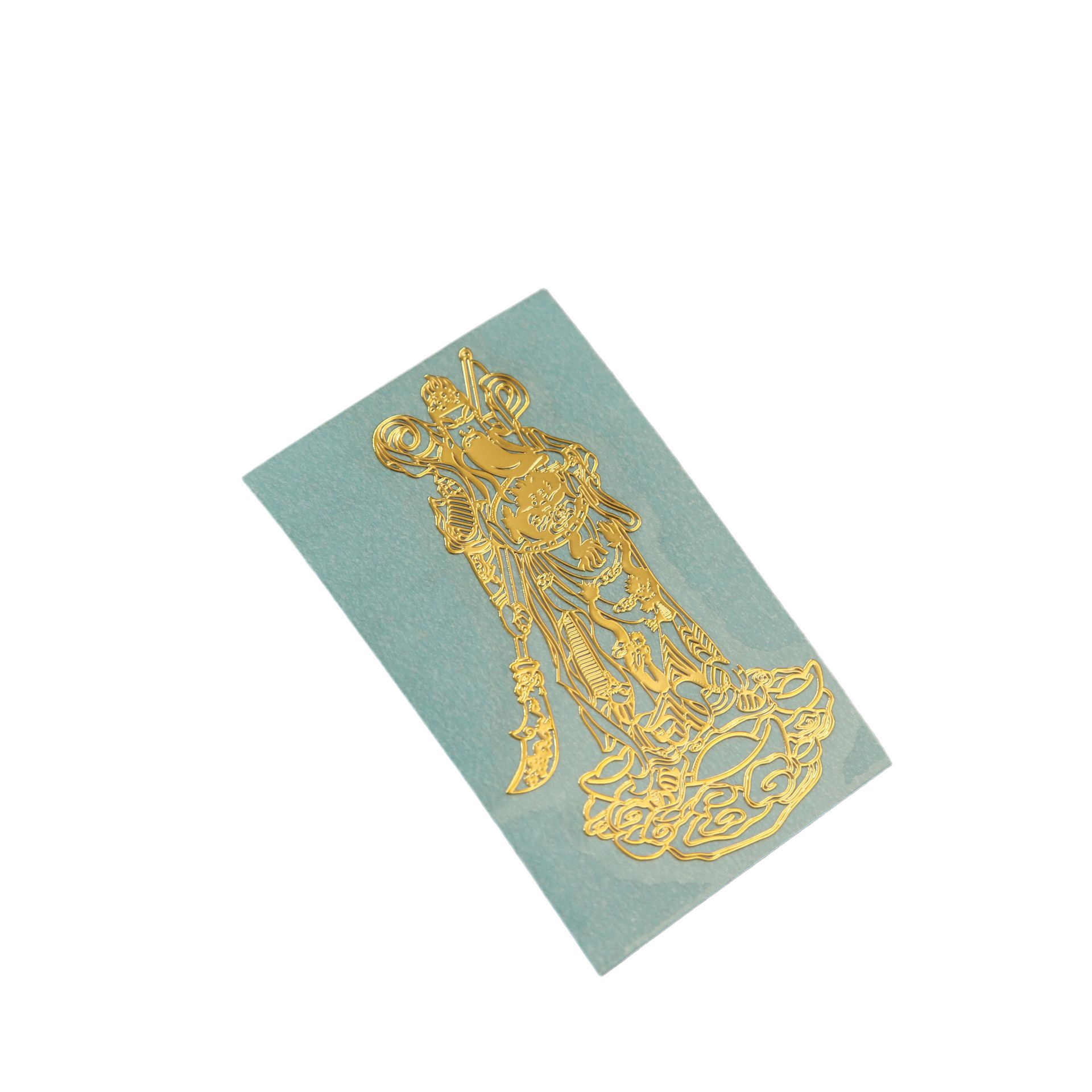 Metal Guan Gong Mobile Phone Sticker Office Desk Computer Door to Door Invisible Sticker Home Culture Sticker