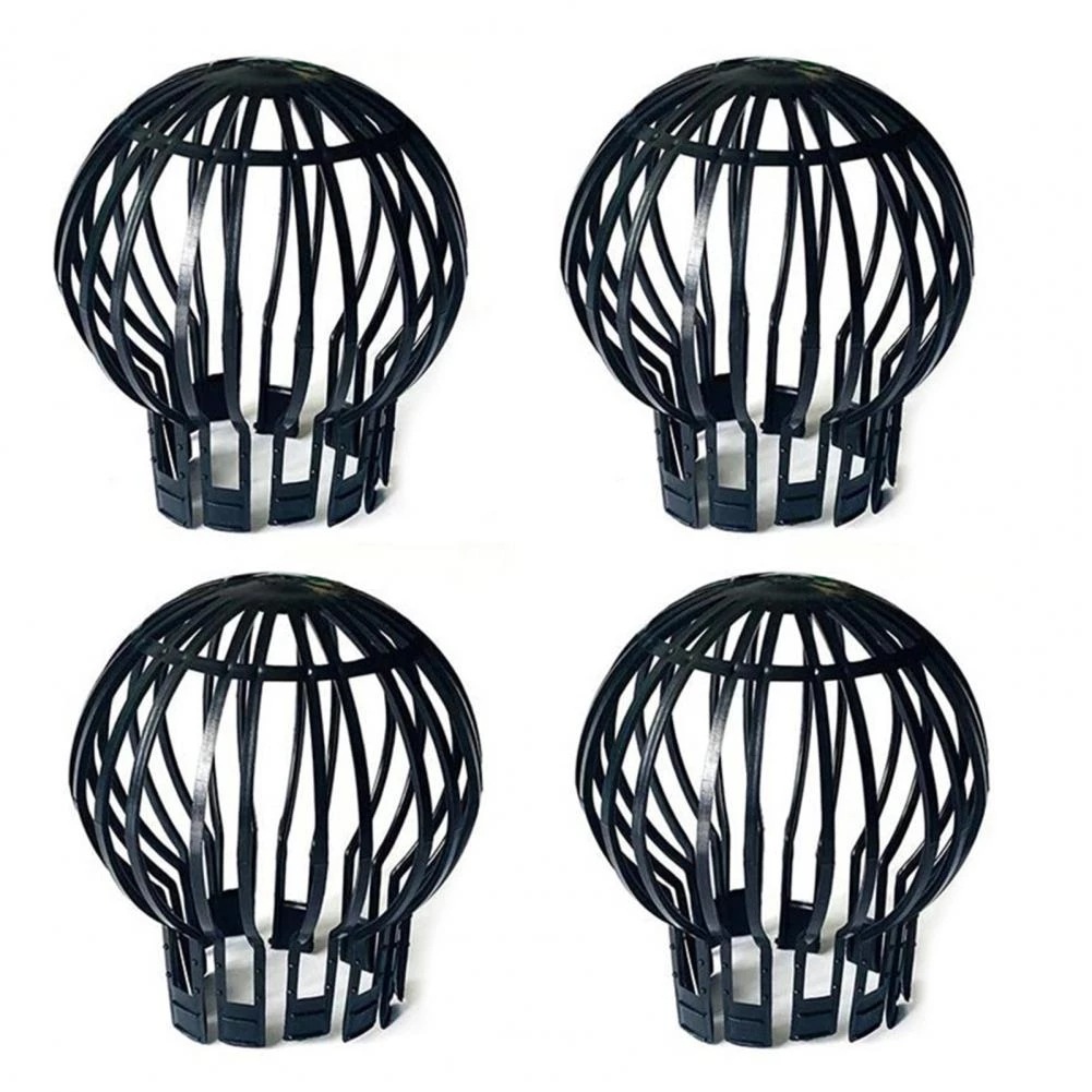 Plastic Black Rooftop Floor Drain Outlet Anti-blocking Round Mesh Cover Balcony Outdoor Rainwater Eave Drain Cover