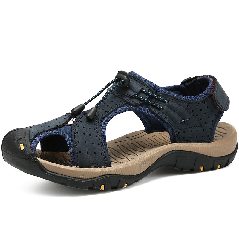 Cross-border 2023 supply Summer new breathable Baotou beach shoes fashion men's sandals men's shoes large size wholesale