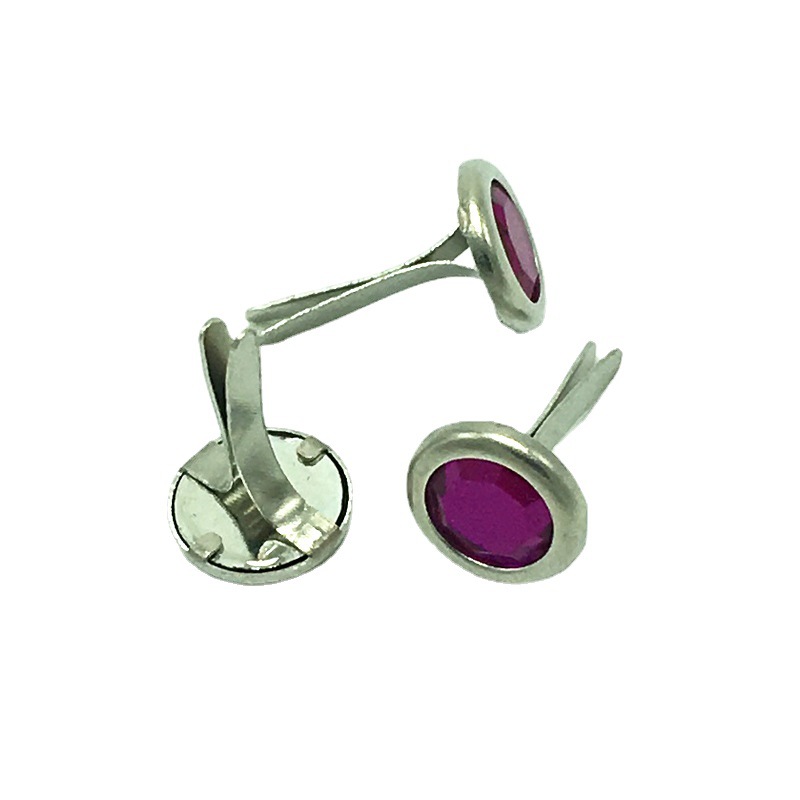 8x12MM children's DIY color diamond two-foot nail acrylic double-foot nail round color diamond with diamond angle nail