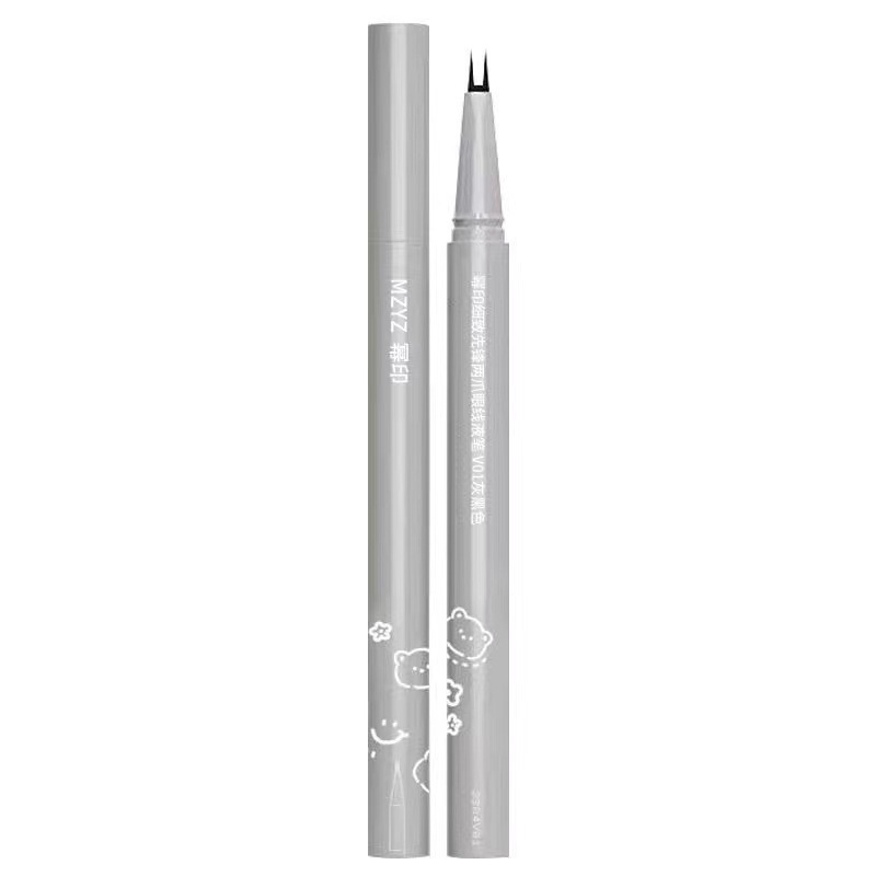 MZYZ Double-claw Eyeliner Pen 2-claw Eyelash Pen Anti-sweat Non-blooming Double-claw Eyeliner Extremely Fine Sleeping Silkworm Pen