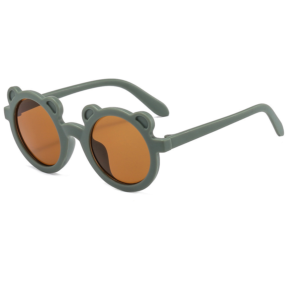 New Beige Sunglasses Children's Sunglasses Fashion Trendy Bear Glasses Ins Explosive Girls Glasses
