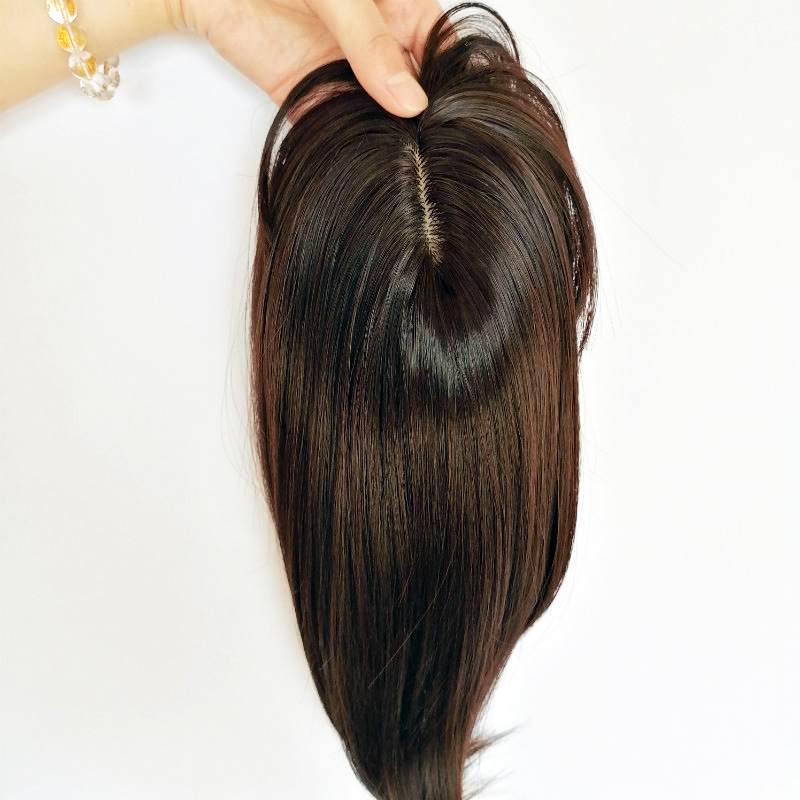 The reissue piece female simulation hair head invisible natural one-piece cover white hair invisible hair piece manufacturer a generation of hair