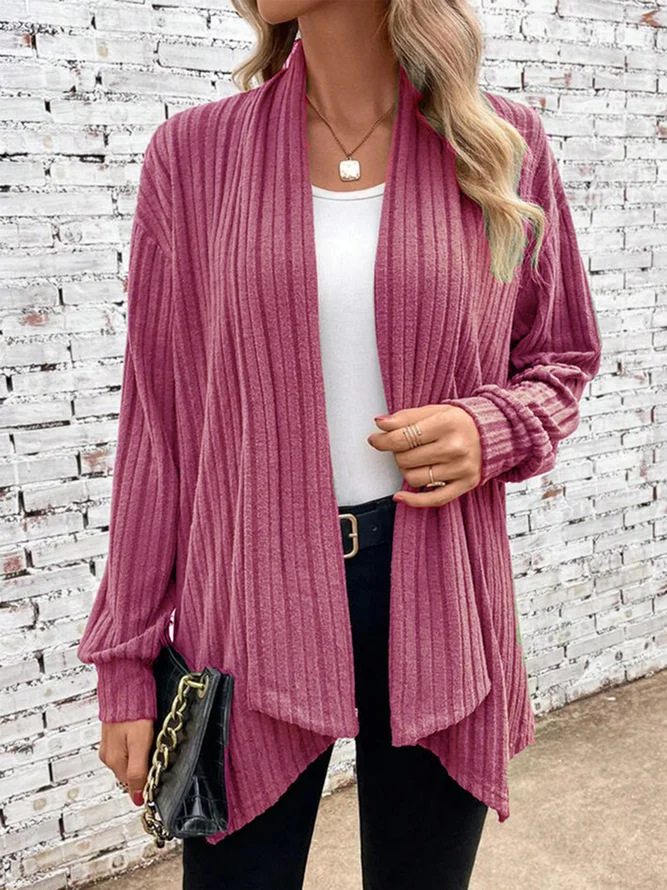 Amazon 2024 European and American women's cross-border foreign trade temu autumn and winter new long sleeve solid color loose cardigan coat