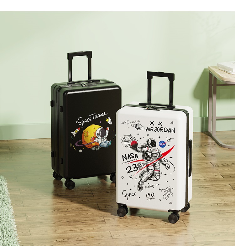 New Cartoon Luggage Case ins Internet Celebrity 24-inch Student Trolley Case Men's and Women's Robust and Durable Leather Case 20 Trendy