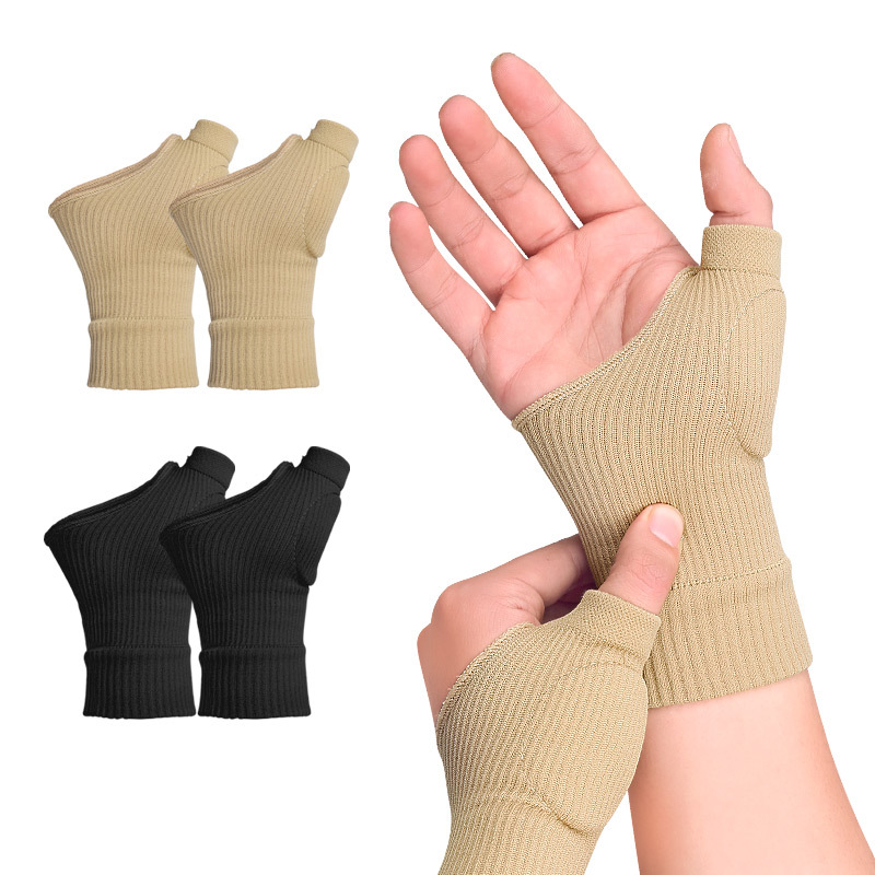 New Black Big Finger Compression Wrist Training Wrist Bracer Sports Breathable Computer Keyboard Hand Gloves
