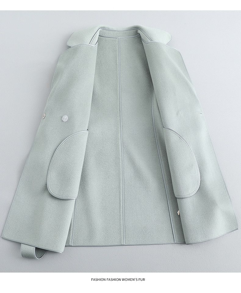 Korean style woolen coat for women 2023 autumn and winter New Western style age-reducing mid-length double-sided wool coat for women fashion_voghion.com