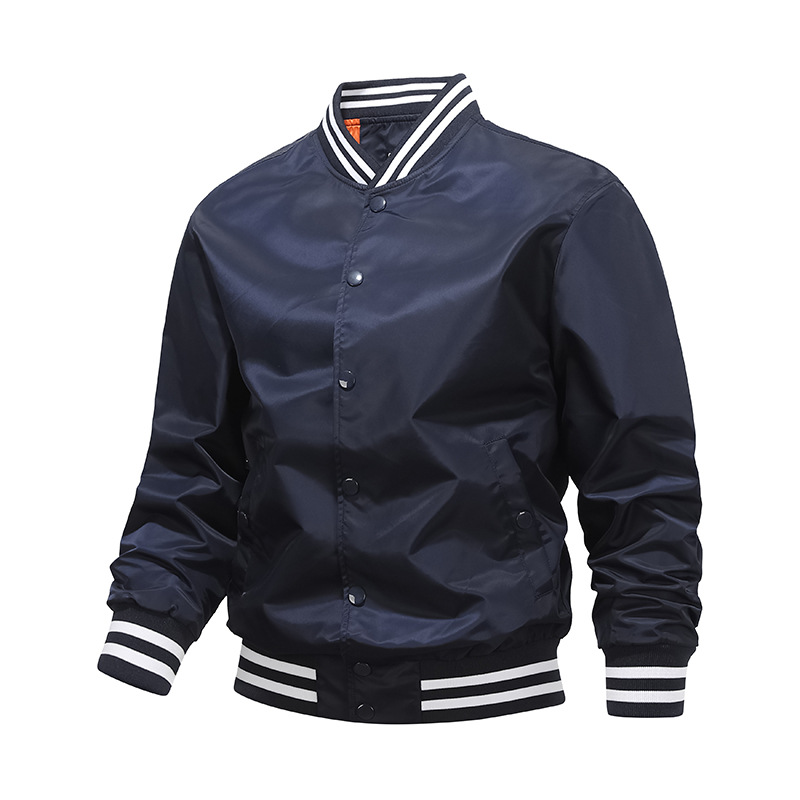 Cross-border Spring and Autumn plus size men's casual jacket stand collar jacket cotton-padded flight uniform baseball uniform men's printed jacket