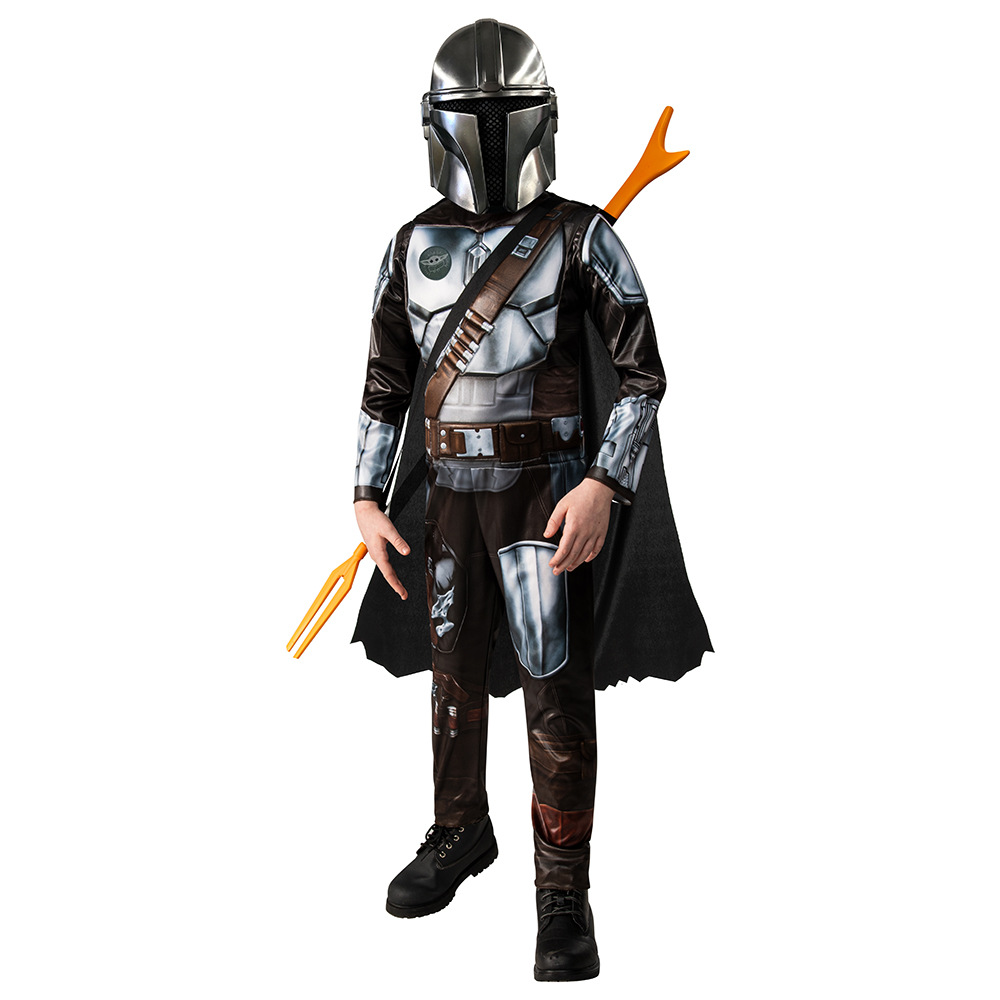 Galaxy Bounty Hunter Mandalorian Kids Play Costume Halloween Holiday Party Show Dress Up