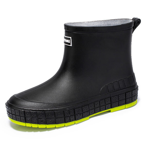 Japanese Style Rain Shoes Women's Fashionable Outer Wear overshoes Lightweight Waterproof Rubber Shoes New Work Non-Slip Adult Short Rain Boots