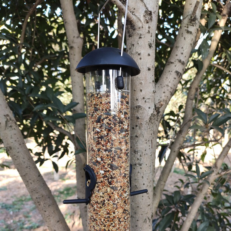 Outdoor Bird Feeder Hanging Feeder Removable Cleaning Windproof Automatic Bird Feeder