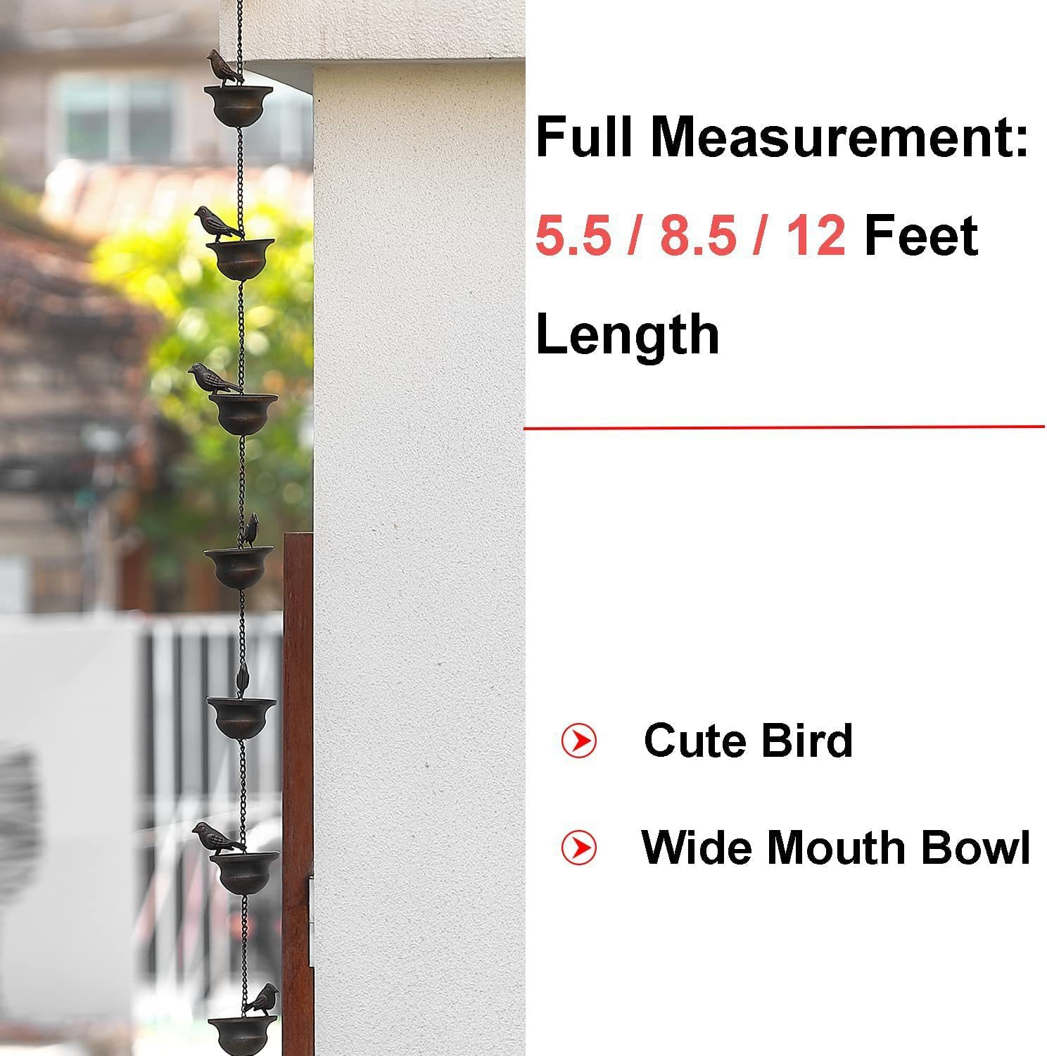 Mobile Birds outdoor Rain Chain outdoor decorative hanging Chain