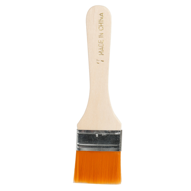 Yellow wool nylon plate brush 12 PCs suit oil painting brush cleaning brush barbecue brush paint brush factory wholesale
